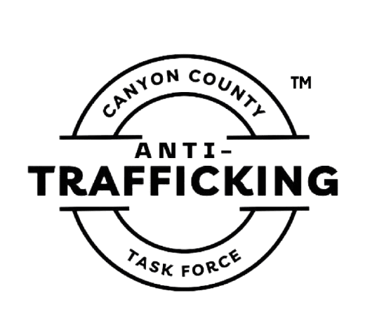 A green background with black text that says " canyon county anti-trafficking task force ".